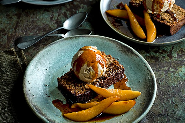 Yorkshire Parkin Recipe with Caramelised Pears