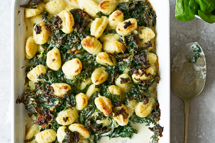 Vegetarian Gnocchi Recipe With Kale and Blue Cheese