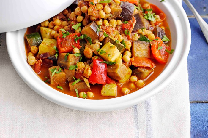 Moroccan Tagine Recipe With Veg and Chickpeas